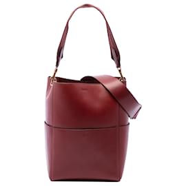 Céline Borsa a secchiello Celine Red Medium in pelle Sangle