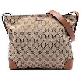 Gucci Beige GG Canvas Web Crossbody