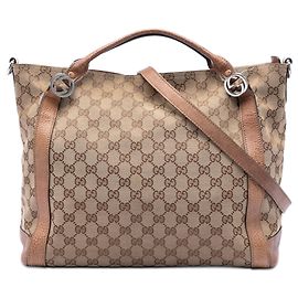 Gucci Miss GG Satchel aus beigeem GG-Canvas, Größe Medium