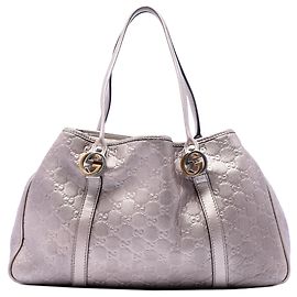 Gucci Purple Metallic Guccissima Twins Tote