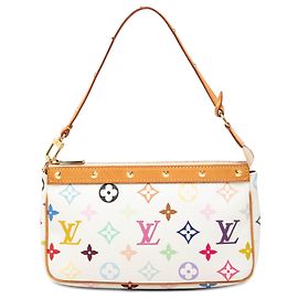 Louis Vuitton Pochette Accessoires White Monogram Multicolore