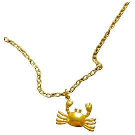 Collana in Acciaio Inossidabile Color Oro con Pendente Granchio - Autre Marque