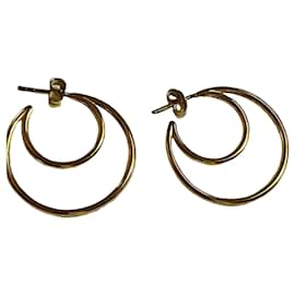 Orecchini a doppio cerchio placcati oro 22k - Autre Marque