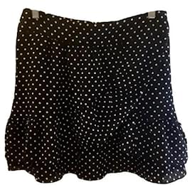 SéZane Jupe-short à volants à pois - Noir