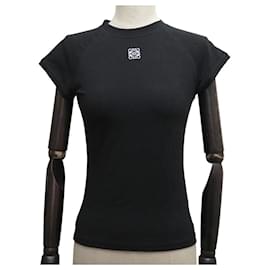T-SHIRT ANAGRAMMA LOEWE IN COTONE MISTO STRETCH NERO S 36 S359Y22XA7 BLACK - Loewe