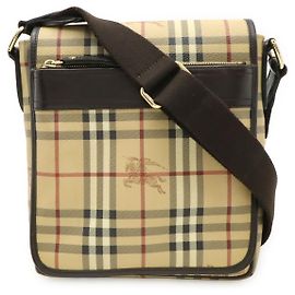 Borsa a tracolla in PVC e pelle Burberry Nova Check