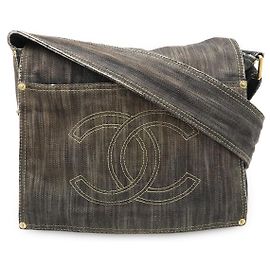 Borsa a tracolla Chanel Denim Coco Mark
