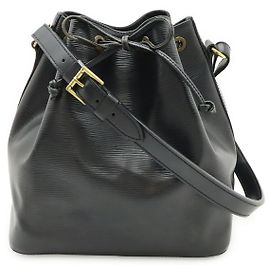 Bolsa de Ombro Louis Vuitton Epi Petit Noe Preta