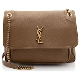 Borsa a Spalla Saint Laurent Grained Lambskin Monogram Niki Large