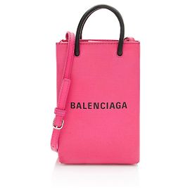 Balenciaga Crossbody-Handytasche aus strukturierter Kalbsleder