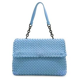 Borsa a tracolla in pelle Intrecciato Olympia di Bottega Veneta