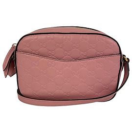 Borsa a tracolla Gucci Guccissima Camera in pelle rosa