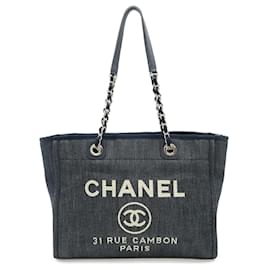 Borsa Tote Deauville in denim e pelle Chanel