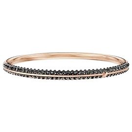 Swarovski Pulseira Rígida Sparkling Dance - Ouro Rosa e Cristais Pretos