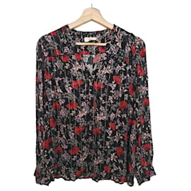Blusa Ba&Sh Stampa Floreale - Nero, Rosso e Rosa