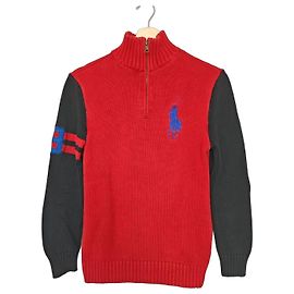Polo Ralph Lauren 1/4 Zip Pullover - Rot/Schwarz