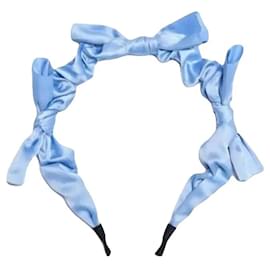 Autre Marque Sister Jane Cerchietto Lotte Ruched Bow - Cornflower Blue