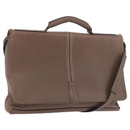 LOEWE Business Bag Leder 2way Braun Silber Auth bs35451