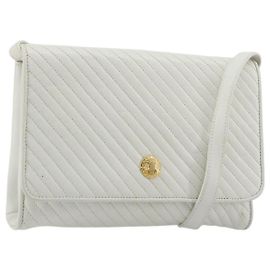 Céline CELINE Schultertasche aus Leder weiß gold authentisch gh2134