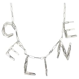 CELINE Halskette aus Metall Silber Authentisch 182048M - Céline