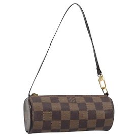 LOUIS VUITTON Damier Ebene Papillon Pouch LV Auth 184346