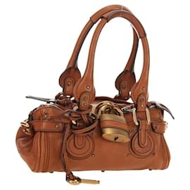 Chloé Chloe Paddington Mini Handtasche Leder Braun Silber Gold Authentisch am11785SAM