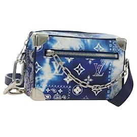 LOUIS VUITTON Monogram Bandana Mini Soft Trunk Bag Blue M20557 LV Auth 181921SM