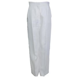 Max Mara, Palazzo-Hose aus weißem Leinen