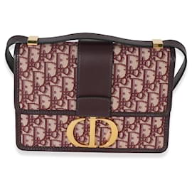 Christian Dior Burgundy Oblique 30 Montaigne Flap