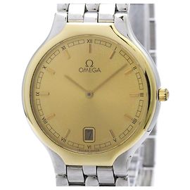 Relógio OMEGA De Ville K18 Gold Steel Quartz Masculino