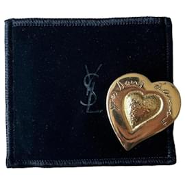 Broche Cœur Yves Saint Laurent en Or