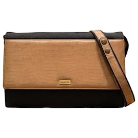 Borsa a tracolla Lanvin in pelle e tela Marrone/Nero