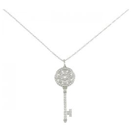Tiffany & Co Collana Tiffany Petal Key in platino e diamanti