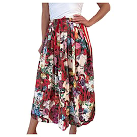 Falda midi plisada Gucci estampado floral