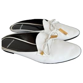 Pierre Hardy Mules aus weißem Leder