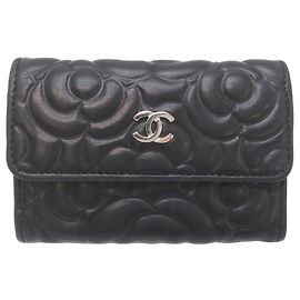 Chanel Camellia Lambskin Card Case