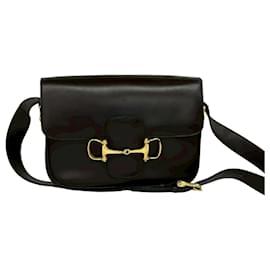 Borsa a tracolla Celine Vintage Horsebit Logo in pelle di vitello - Céline
