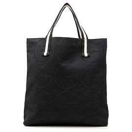 Gucci Tote aus schwarzem Canvas mit G-Monogramm