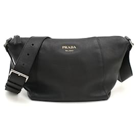 Borsa a tracolla nera da uomo Prada