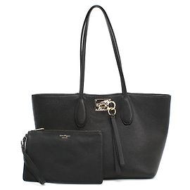 Borsa Tote in pelle di vitello nera Salvatore Ferragamo