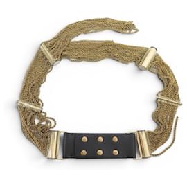 NEUER LANVIN LEDERGÜRTEL MIT MEHRREIHEGEN KETTEN AW-BEPP6P-CATE-H15 M 78 BELT - Lanvin