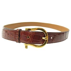 CINTURA HERMES FIBBIA MANILLE 70 IN PELLE DI COCCO MARRONE - Hermès