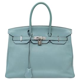 HERMES BIRKIN 35 SKY BLUE TOGO LEDER HAND TASCHE 2009 TOTE - Hermès