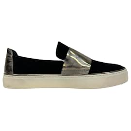 Sneakers Stuart Weitzman Slip On in velluto nero