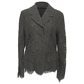 Dolce & Gabbana Lace Blazer in Black Cotton