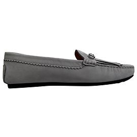 Mocassini con frange Tod's in scamosciato grigio