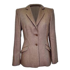 Giorgio Armani Einreihiger Blazer Armani Collezioni aus brauner Wolle