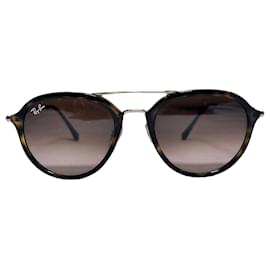 Ray-Ban Occhiali da sole Ray Ban RB4253 Double Bridge Aviator in Acetato Marrone
