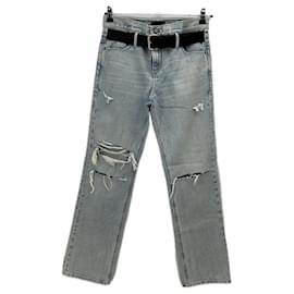 RTA Blaue Jeans mit Gürtel