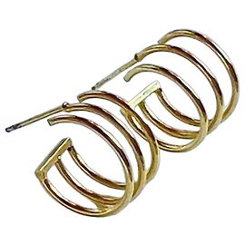 Autre Marque Orecchini a cerchio multi-filo placcati oro